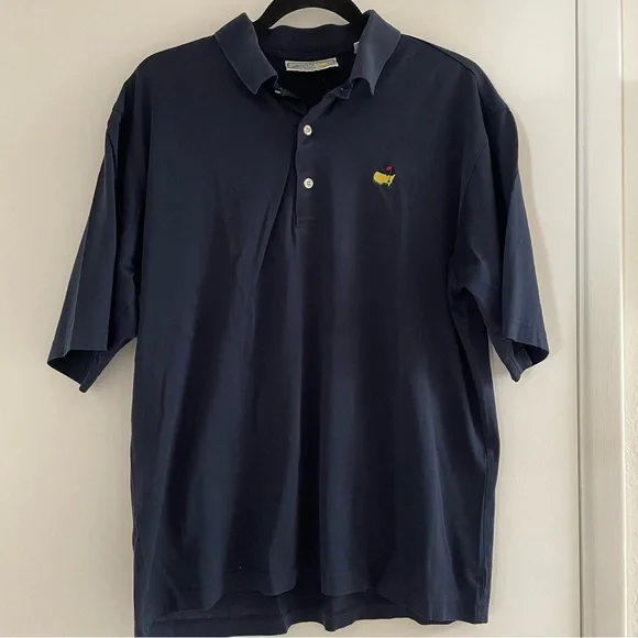 Master's Golf Navy-Blue Cotton Golf Polo M - Picture 3 of 11